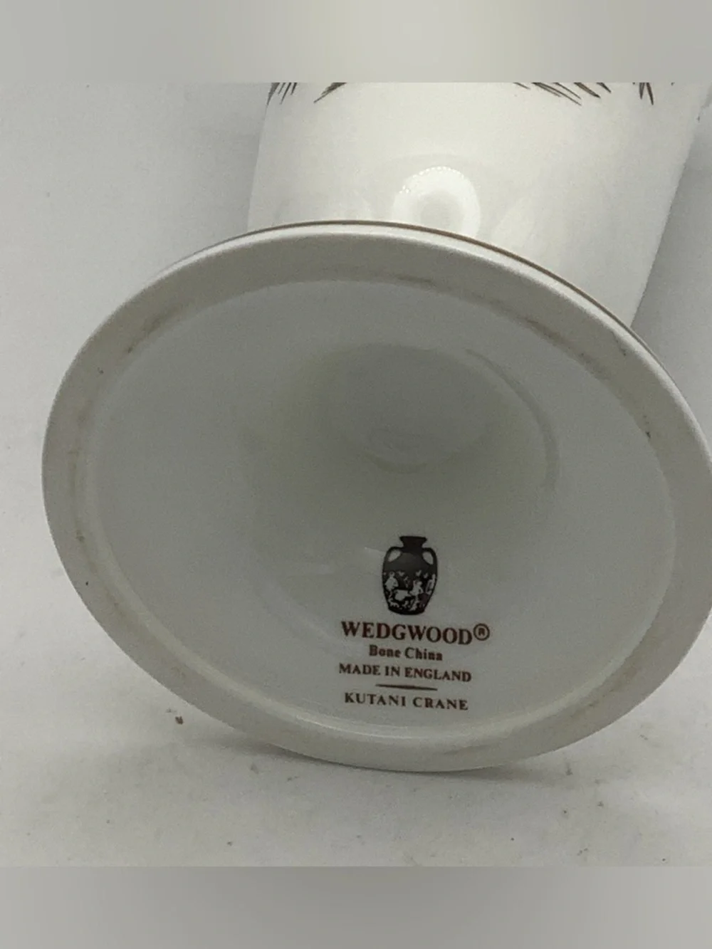 Wedgwood England Kutani Crane English Bone China Trumpet Vase